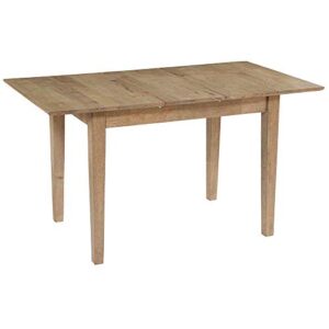 progressive furniture badalona butterfly dining table, 42" leaf extends to 54" w x 30" d x 30" h, light oak