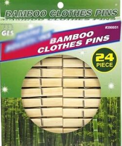 blondee's natural bamboo clothes pins 48 pack