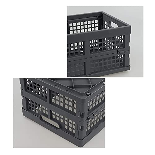 Yarebest 15 Liter Collapsible Crates, Plastic Folding Basket Bins Set of 3