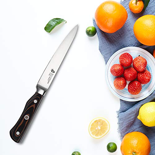 TUO Kitchen Utility Knife-5 inch All Purpose Cooking Knife-German Stainless Steel Small Chef Knife-G10 Ergonomic Handle with Gift Box-Legacy Series