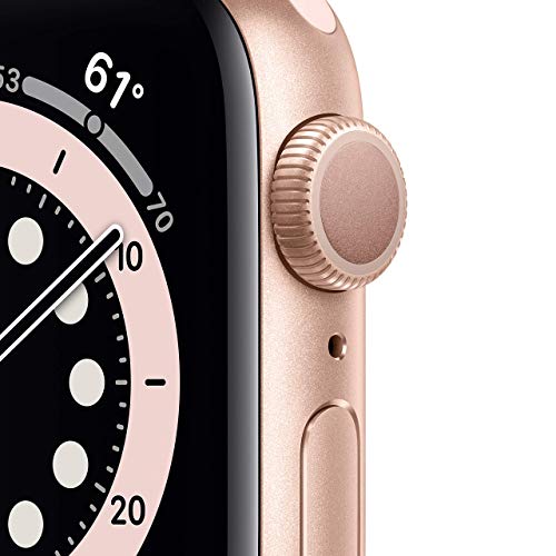 Apple Watch Series 6 (GPS, 40mm) - Gold Aluminum Case with Pink Sand Sport Band (Renewed)