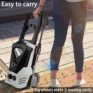 Electric Pressure Washer 1800W Power Washer High Pressure Washer Cleaner with 5 Adjustable Nozzles Built-in Detergent Tank,Hose Reels,Spray Gun,for Homes,Cars,Driveways,Patios