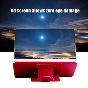 MOHALIKO Screen Magnifier, Phone Screen Magnifier, 8inch Desktop HD Phone Screen Magnifier Video Enlarge Amplifier Stand Holder for All Smart Phone Model Purple