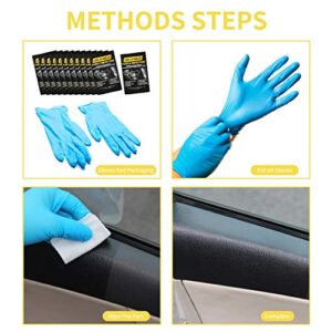 GELIVABLE Car Plastic and Trim Restorer, Cleaning Wipes Kit for Vehicle Ceramic Plastic Coating Trim Restore, Protects Auto from Water, Acid Rain, UV and Dirt, Prevents Fading and Cracking