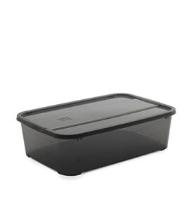 sp berner lid | plastic storage box colour capacity 30 litres transparent black