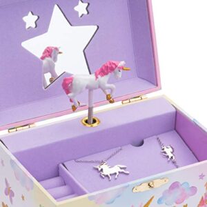 Jewelkeeper Unicorn Music Box & Little Girls Jewelry Set - 3 Unicorn Gifts for Girls - Unicorn Jewelry Box for Girls - Music Boxes for Girls