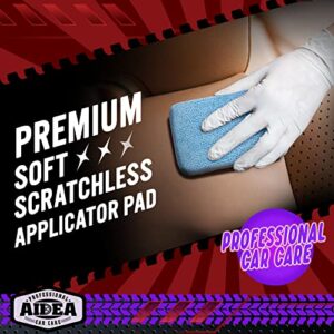 AIDEA Microfiber Applicator Pads-8PK, Microfiber Sponge, Car Wash Pads, Cleaning Pads, Great for Applying Wax, Sealants & Other Conditioners-Blue