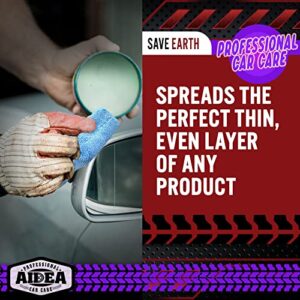 AIDEA Microfiber Applicator Pads-8PK, Microfiber Sponge, Car Wash Pads, Cleaning Pads, Great for Applying Wax, Sealants & Other Conditioners-Blue