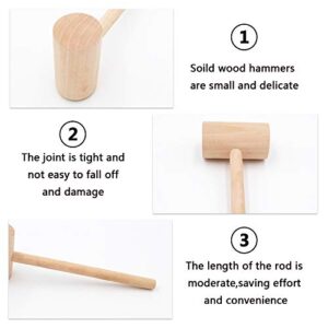 20PCS Wooden Hammers Mallet,Aulufft Mini Wood Mallets Pounding Best Cracking Tool for Crab, Lobster and Other Shellfish Seafood Beating Gavel (5.9 x 1.49 x 0.98 inch)