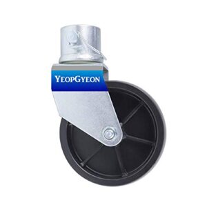 yeopgyeon jack wheel with pin 6 inch - capacity 1200lbs fits any jack better soft ground roll trailer parts