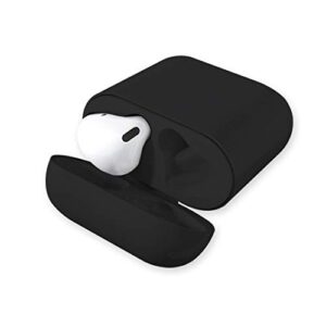 charging case for airpod charger replacement compatible with airpods 1st & 2nd generation support to sync to phone (black)