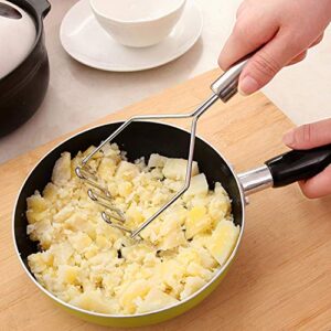 Potato Masher, Stainless Steel Masher for Kichen tool, Convenient for Making Guacamole, Egg Salad,Mashed Potato, Easy to Clean and Use