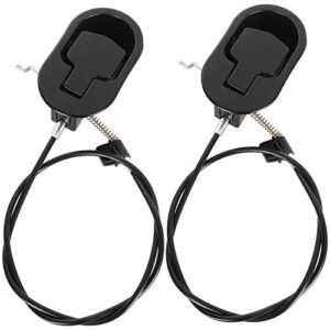apacali recliner pull cable replacement set of 2, universal black sofa couch recliner release cables with metal pull handle fits most recliner brands, hook exposed cable length (4.75")