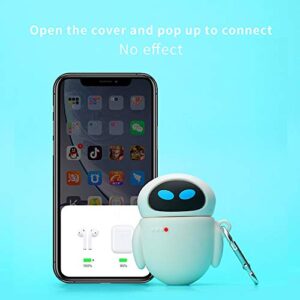 hnspice Case for AirPod 2/1, 3D Cute Cartoons Wall·E Skin Design， for Girls Kids Teens AirPod (EAE)