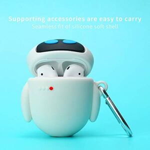 hnspice Case for AirPod 2/1, 3D Cute Cartoons Wall·E Skin Design， for Girls Kids Teens AirPod (EAE)