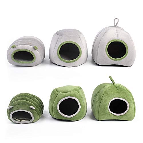 BBEART Pet Bed, Small Animal Winter Warm Nest Hamster Sleeping Bed Hammock for Squirrel Hedgehog Guinea Pig (Yurt Green)