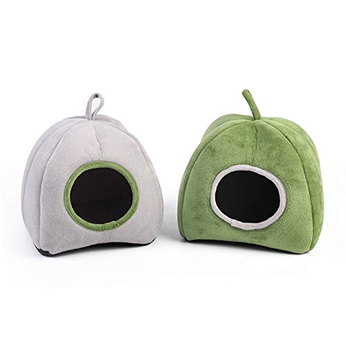 BBEART Pet Bed, Small Animal Winter Warm Nest Hamster Sleeping Bed Hammock for Squirrel Hedgehog Guinea Pig (Yurt Green)