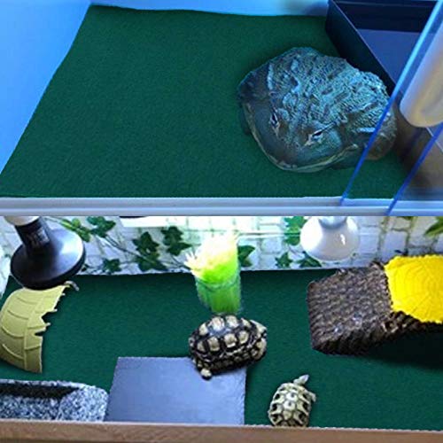 PINVNBY Reptile Carpet, 2 Sheets Lizard Terrarium Mat,Natural Coconut Fiber Substrate Bedding Habitat Liner Pads for Bearded Dragon Snake Bedding Gecko Tortoises Tortoise Chameleons