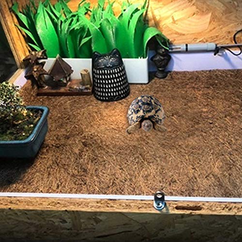 PINVNBY Reptile Carpet, 2 Sheets Lizard Terrarium Mat,Natural Coconut Fiber Substrate Bedding Habitat Liner Pads for Bearded Dragon Snake Bedding Gecko Tortoises Tortoise Chameleons