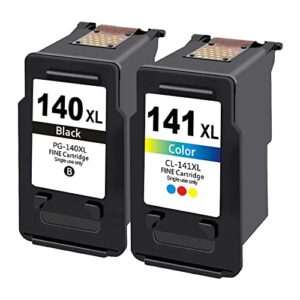 saiyeeka remanufactured for canon 140 141 ink cartridge replacement for canon pg140 cl141 xl ink cartridges for pixma pixma mg2580 mg2400 mg2500 mg4110 mg4210 ip2880 1 black 1 color