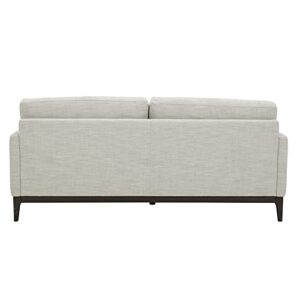Amazon Brand – Rivet Contemporary Apartment Sofa with Wood Base, 76.8"W, Ivory