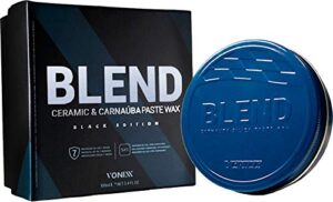 vonixx blend ceramic & carnauba paste wax - black edition (for black or dark colors) 3.4 oz (100 ml) - up to 7 months of durability