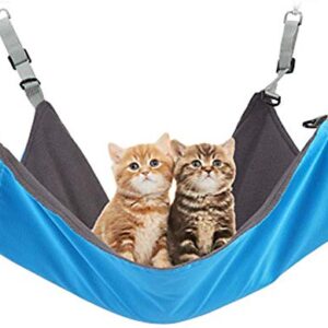 Wisdoman Cat Hanging Hammock Bed Comfortable Pet Cage Hammocks for Cats Ferret Small Dogs Rabbits Other Small Animals Playing Cozy Activity Fun Toy (Blue)