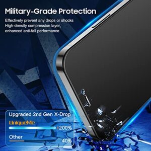 UniqueMe [2+2 Pack] Compatible with iPhone 12 Pro Max 6.7-inch Privacy Screen Protector Tempered Glass and Camera lens Protector, Anti Spy [Easy Installation Frame] [Precise Cutout] Bubble Free