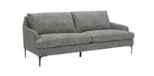 amazon brand – rivet modern sofa couch with metal legs, 85"w, dark gray