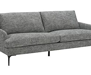 Amazon Brand – Rivet Modern Sofa Couch with Metal Legs, 85"W, Dark Gray