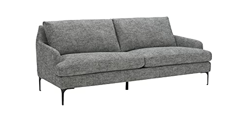 Amazon Brand – Rivet Modern Sofa Couch with Metal Legs, 85"W, Dark Gray