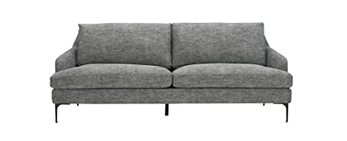 Amazon Brand – Rivet Modern Sofa Couch with Metal Legs, 85"W, Dark Gray