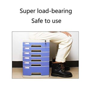 Desktop Drawer Organizer, with Security Lock A4 Box for Office, 7 Tier Gray, Blue, White File Cabinet, Increase Work Efficiency. (Color : Gray)