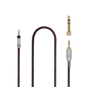 ketdirect replacement audio cable upgrade headphone cord with lock connector for sennheiser hd558, hd518, hd598, hd598 se, hd598 cs, hd598 sr, hd599, hd569, hd579 headphones 1.5meters/4.9feet