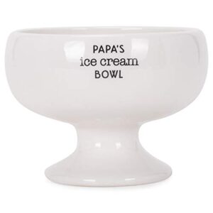 47th & main glossy white ice cream bowl, 1-count, papas