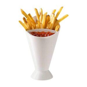 chip and dip french fry cone & dipping cup veggies and dipping finger foods