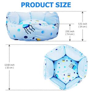 HOMEYA Guinea Pig Hideout, Pet Small Animal Guinea Pig Bed Cuddle Cup Winter Warm Fleece Cozy House Bedding for Hamster Bunny Chinchilla Hedgehog Rat Habitat Cage Accessories Birthday Gift