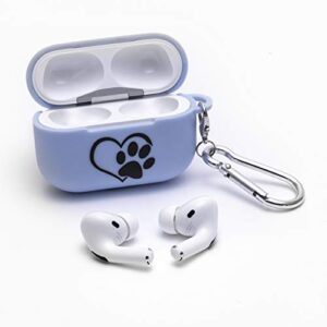 adonna case for airpod pro, soft silicone heart paw print cute design with key chain