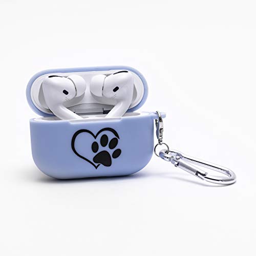 ADONNA Case for Airpod Pro, Soft Silicone Heart Paw Print Cute Design with Key Chain