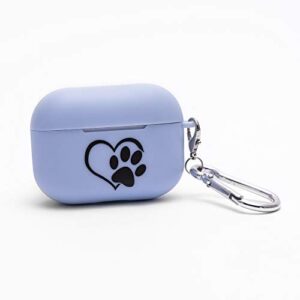 ADONNA Case for Airpod Pro, Soft Silicone Heart Paw Print Cute Design with Key Chain