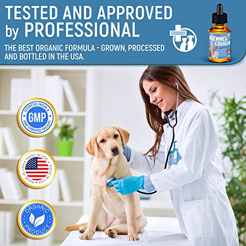 Dog Cough - Kennel Cough - Dog Allergy Relief - Supplements For Dogs & Cats Health - Allergy Relief Immune Supplement for Dogs - for Dry, Wet & Barkly Pet Cough - Suitable For All Sizes