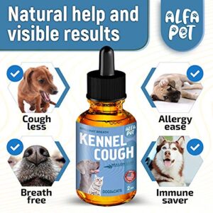 Dog Cough - Kennel Cough - Dog Allergy Relief - Supplements For Dogs & Cats Health - Allergy Relief Immune Supplement for Dogs - for Dry, Wet & Barkly Pet Cough - Suitable For All Sizes