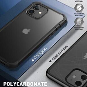 Clayco Forza Series Case for iPhone 12/12 Pro 6.1 inch (2020 Release), Built-in Screen Protector, Dual Layer Rugged Cover with Full-Body Soft TPU Bumper (Black)