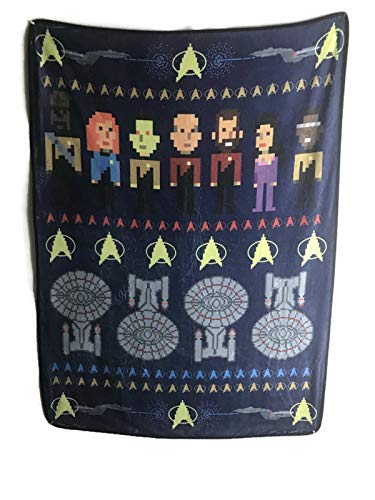 Surreal Entertainment Star Trek The Next Generation Fleece Softest Throw Blanket| Measures 60 x 45 Inches