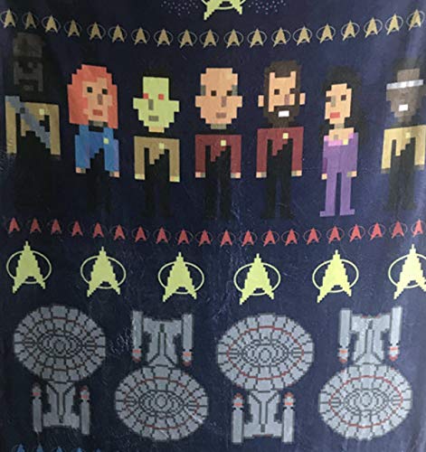 Surreal Entertainment Star Trek The Next Generation Fleece Softest Throw Blanket| Measures 60 x 45 Inches