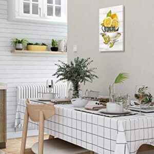 SUMGAR Lemon Wall Art Farmhouse Yellow Kitchen Wall Decor Fruit Summer Paintings Lemon Tea Cup with Flower Pictures Artwork Living Room Dining Room Pantry 12 x 16 in