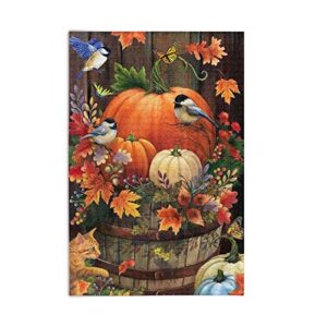 Cat Fall Pumpkin Jigsaw Puzzle 500 Piece for Adults Art Project Thanksgiving Gift 20.5 x 14.9 Inch