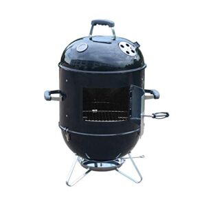 ALEKO Vertical Portable BBQ Smoker Iron Grill - 18 inches - Black