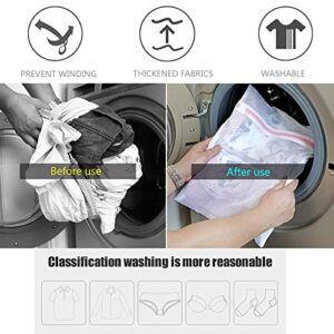 Qianchengda Trading Co., Ltd. Mesh Laundry Bags for Washing Machines, Clothing Wash Bags with Zips, Travel Storage Clothes Laundry Bags for Delicates, Bra, Underwear, Blouse, Stocking, 8 Pack