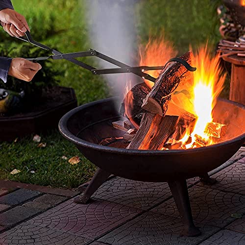 Amagabeli Fireplace Tongs Bundle Firewood Holder